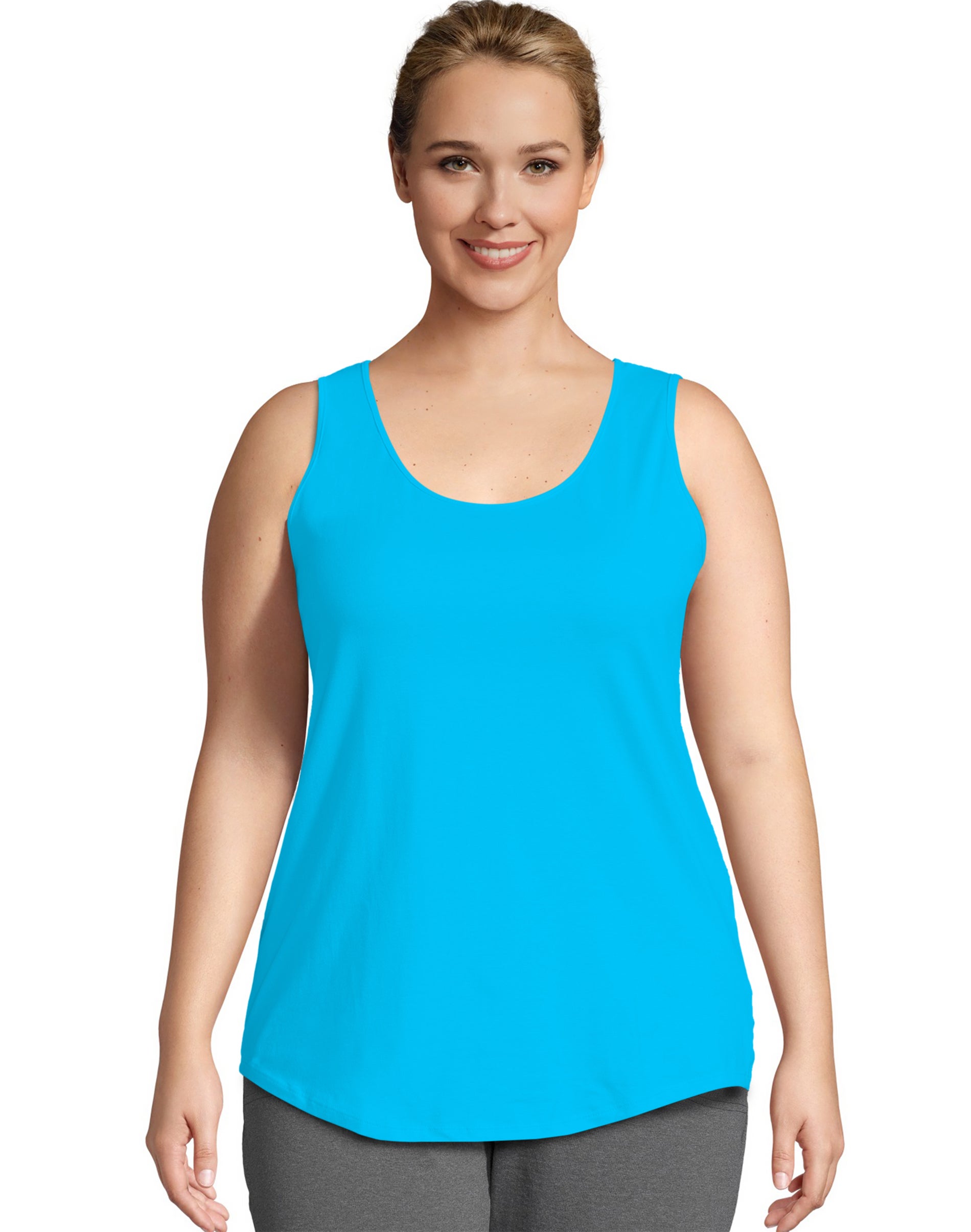 RITERA Women's Plus Size Tank Top - Flowy Sleeveless Shirt With Adjustable Straps (A-Leaf Print, XL-5XL) - View #6