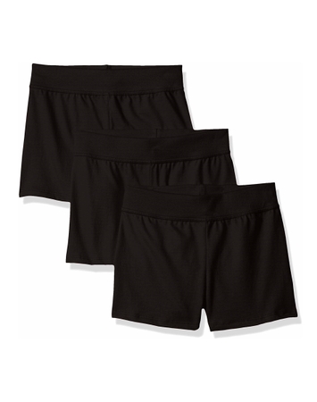 Hanes Girls' Jersey Shorts, 3-Pack
