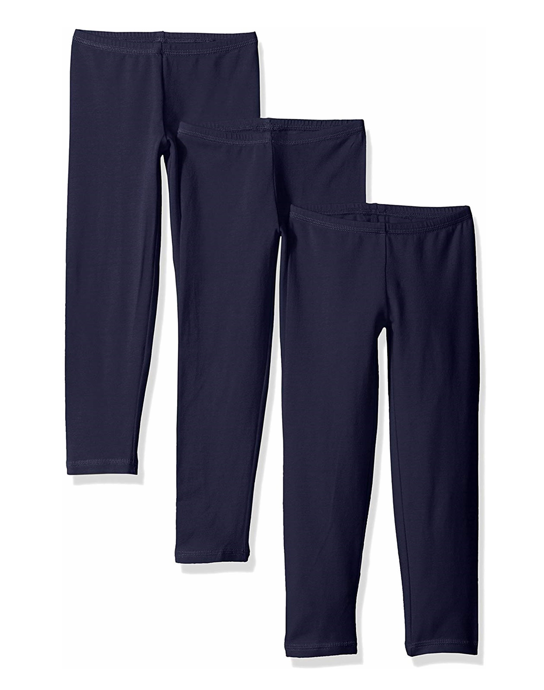 Girls Ex M&S School PE Leggings – Blue Black, Cotton & Elastane, Sizes 2-11yrs, New Without Tags