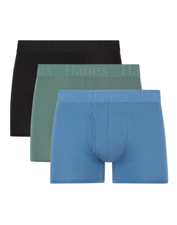 Hanes Originals Men's SuperSoft Trunk Underwear, 3-Pack, Sexy Men's Underwear, Moisture Wicking, Neutrals