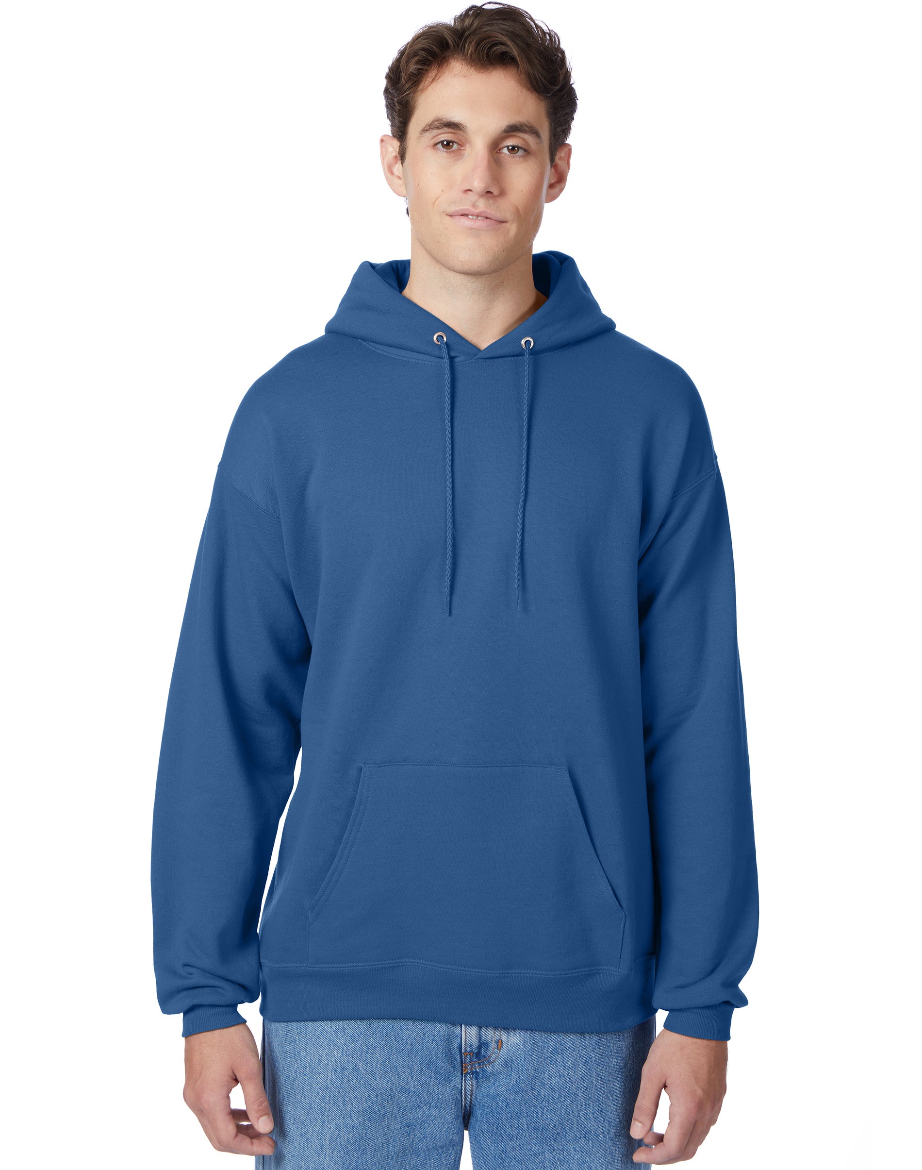 Forro Polar Algodón Usa Sudadera Capucha Hanes Ecosmart - Forro Polar Algodón, Bolsillo Canguro Prenda Básica Hombre