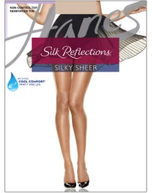 Hanes Women's Non Control Top Sandalfoot Silk Reflections Panty Hose, Barely