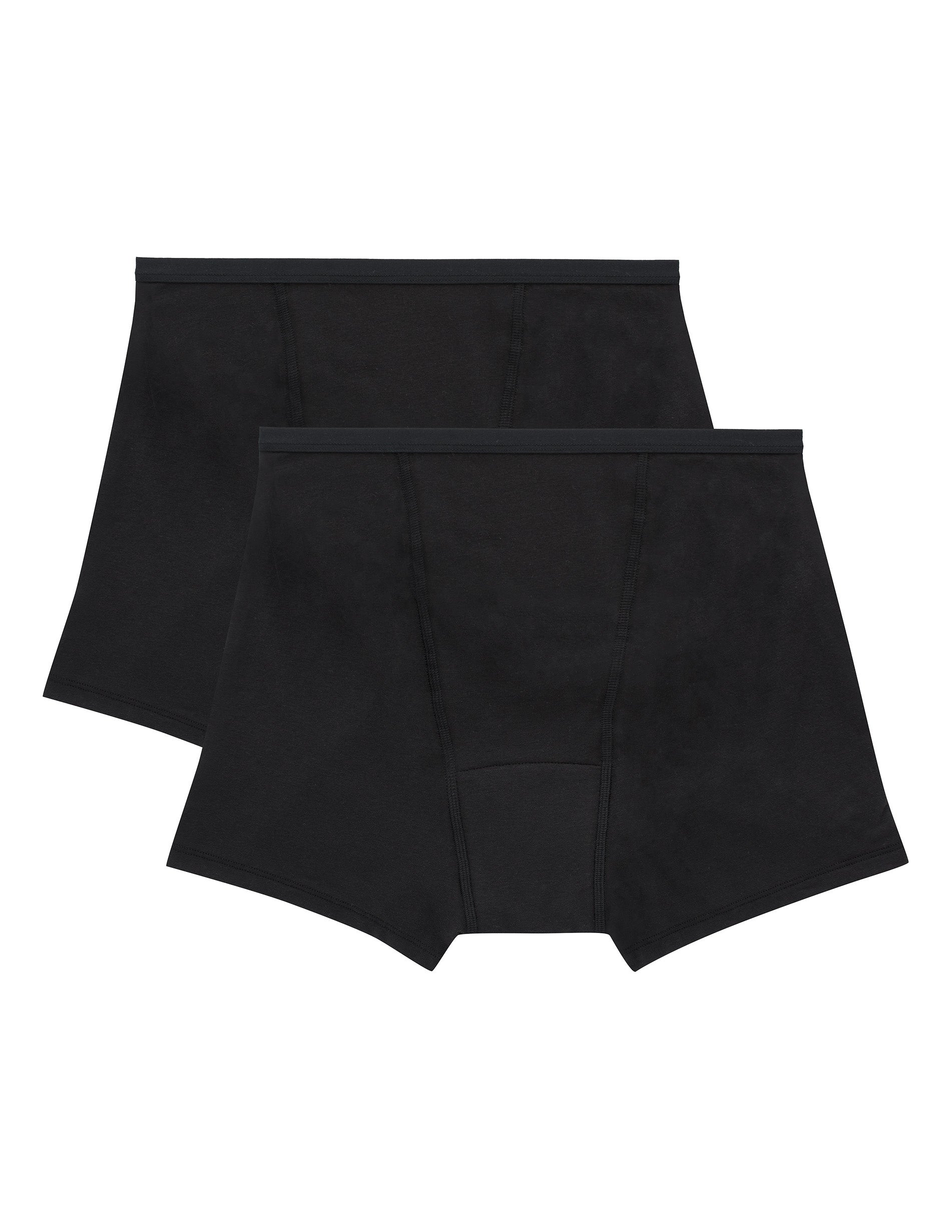 Hanes Comfort, Period. Women's Boxer Brief Underwear, Super Leaks, 2-Pack Assorted S