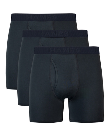 Hanes Ultimate® Comfort Sport Men's Underwear Boxer Briefs Pack – 3-Pack – X-Temp® – Moisture-Wicking Performance