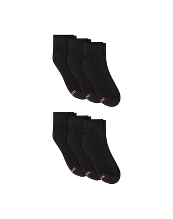 Hanes Ultimate Women's Ankle Socks, Cushioned, 6-Pairs