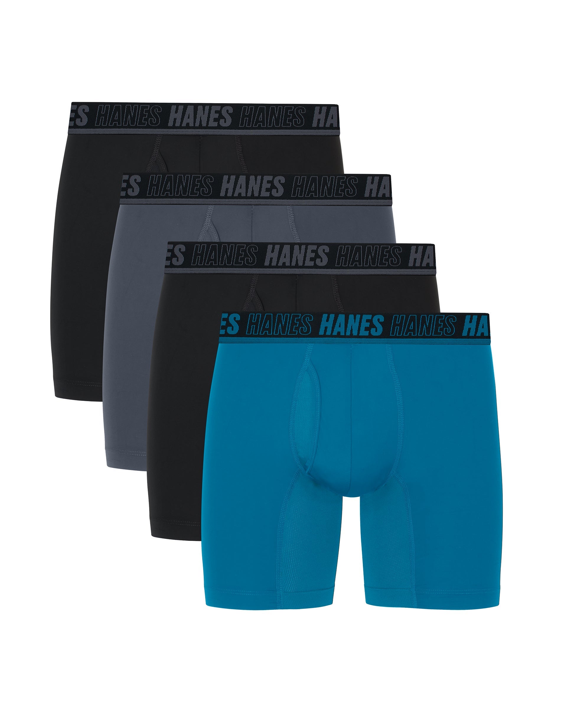 Hanes Moves Ultimate Men's Anti-Chafe Boxer Brief Underwear, Total