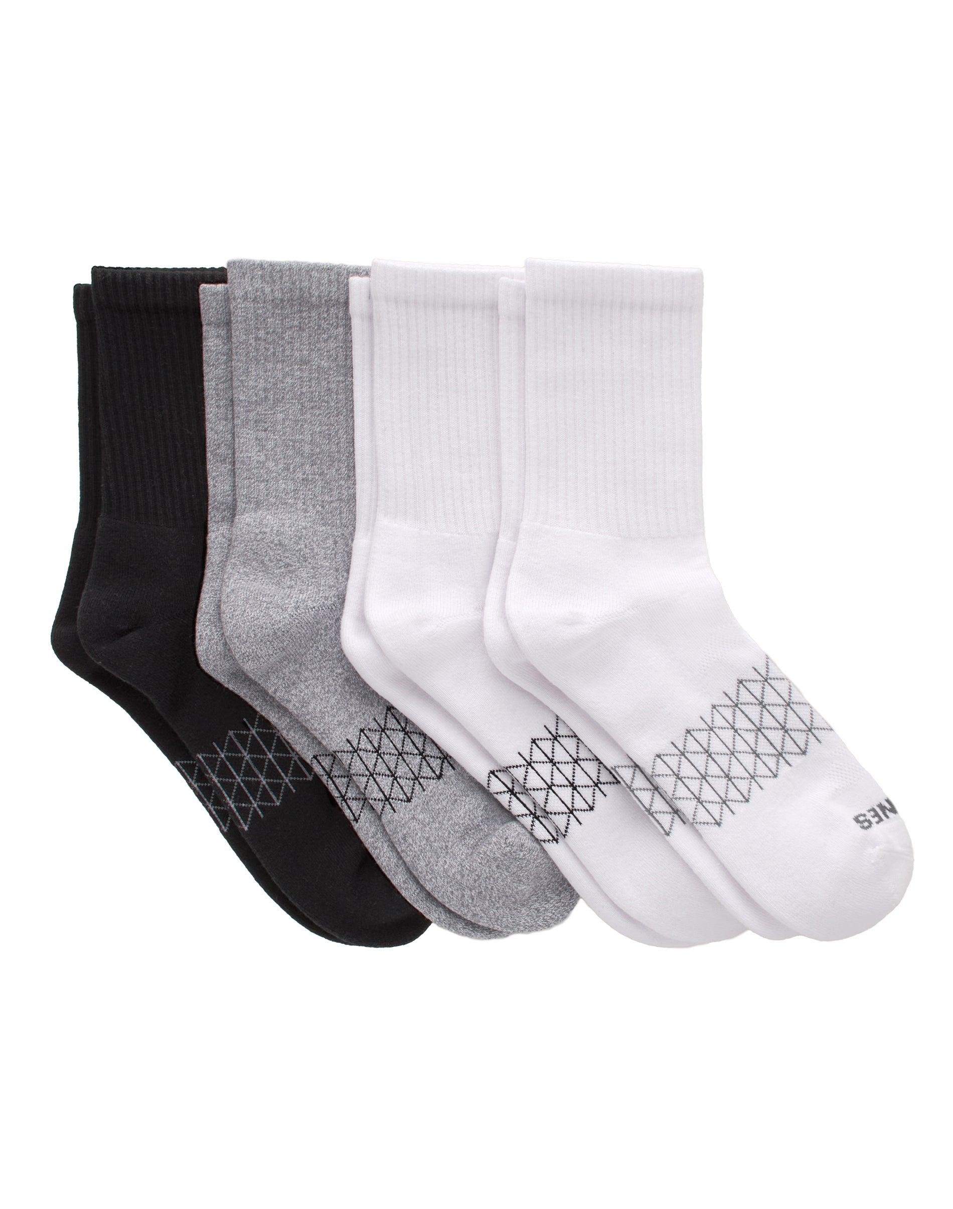 Hanes Absolute Active Women's Crew Socks Pack, 4-Pack, Cushioned