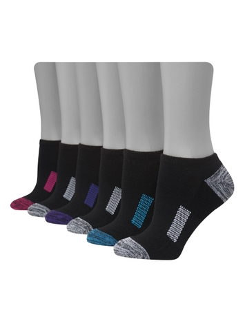 Hanes Women's Performance No Show Socks, Cushioned, 6-Pairs