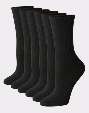 Hanes Women's Performance Crew Socks, Cushioned, 6-Pairs