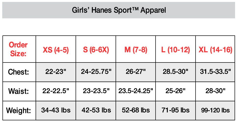 Hanes Sport Girls Training Shorts Performance