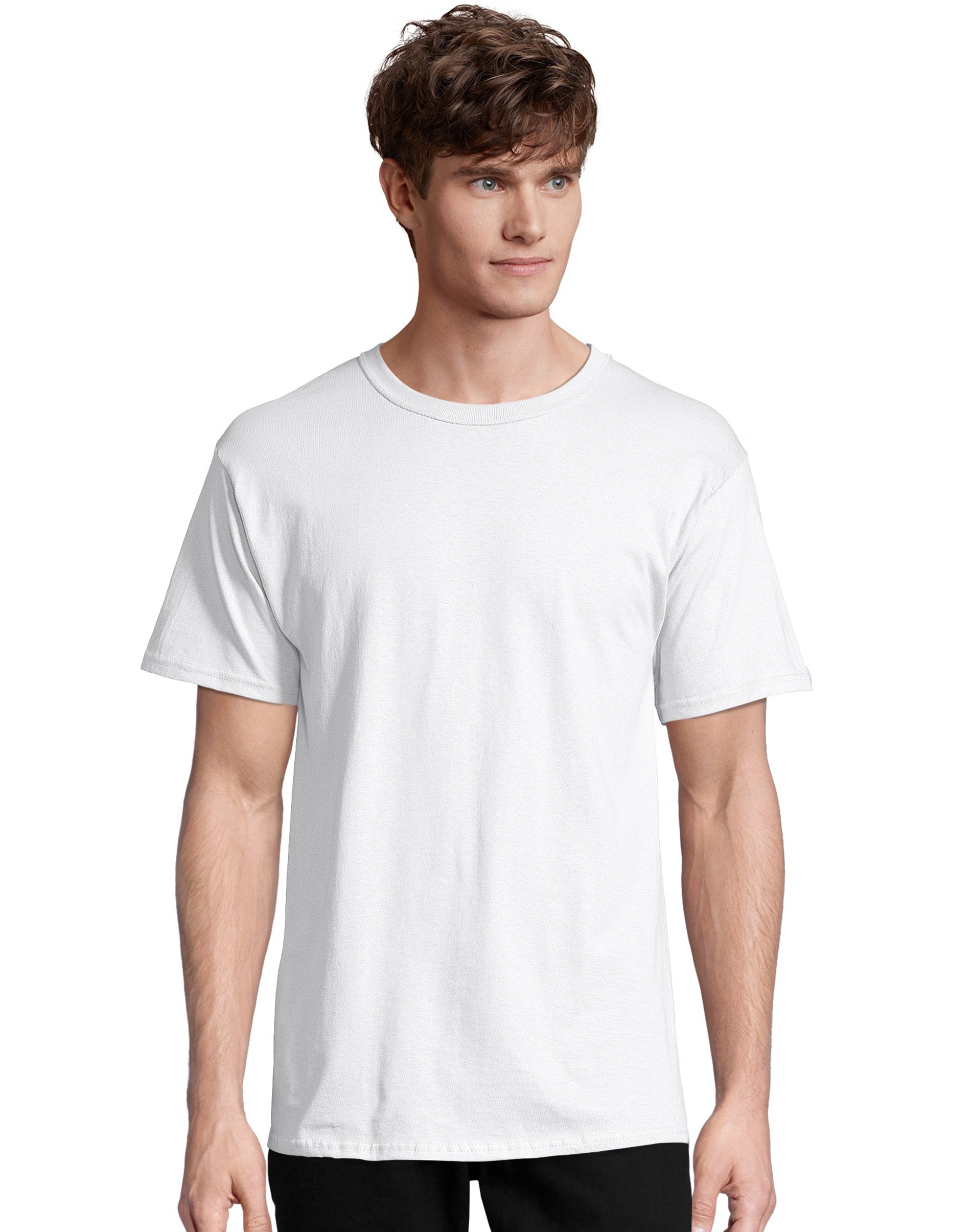 Hanes Men T-Shirt 100% Cotton TAGLESS ComfortSoft Crew tee Heavy Soft S-4XL 5280